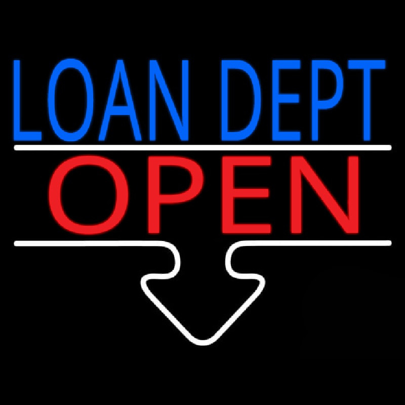 Loan Dept Open Neontábla