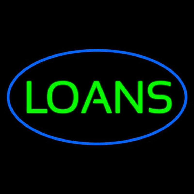 Loans Oval Blue Neontábla