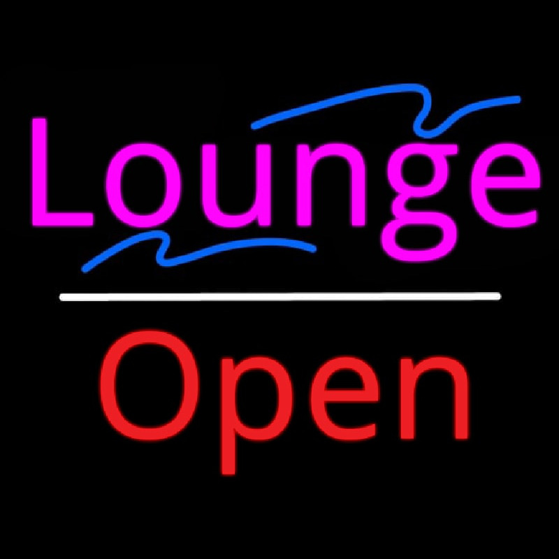 Lounge Open White Line Neontábla