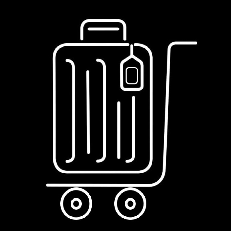 Luggage Bag Icon Neontábla