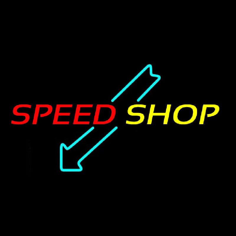 Machine Speed Shop Neontábla