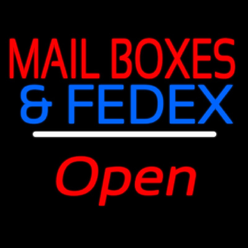 Mail Bo es And Fede  Open White Line Neontábla