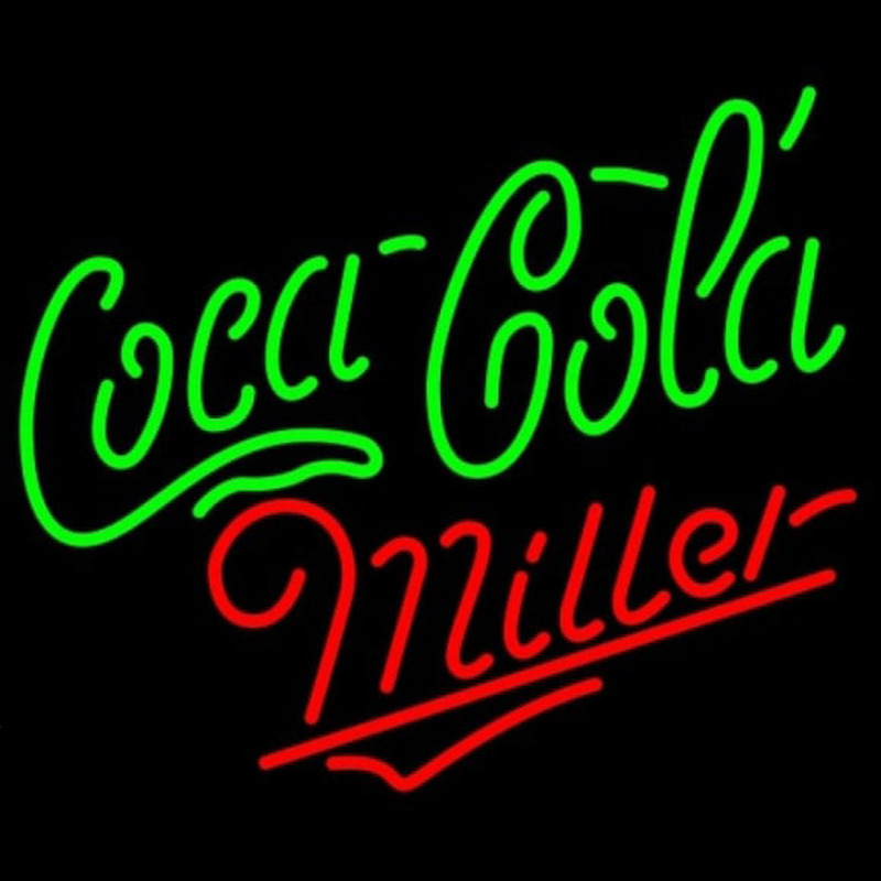 Miller Coca Cola Green Beer Sign Neontábla