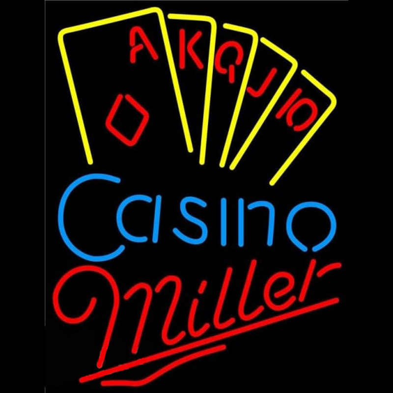 Miller Poker Casino Ace Series Beer Sign Neontábla