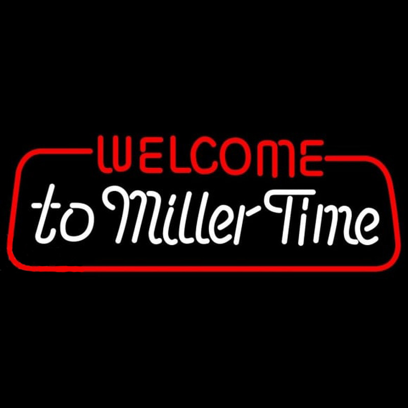 Miller welcome to time Beer Sign Neontábla