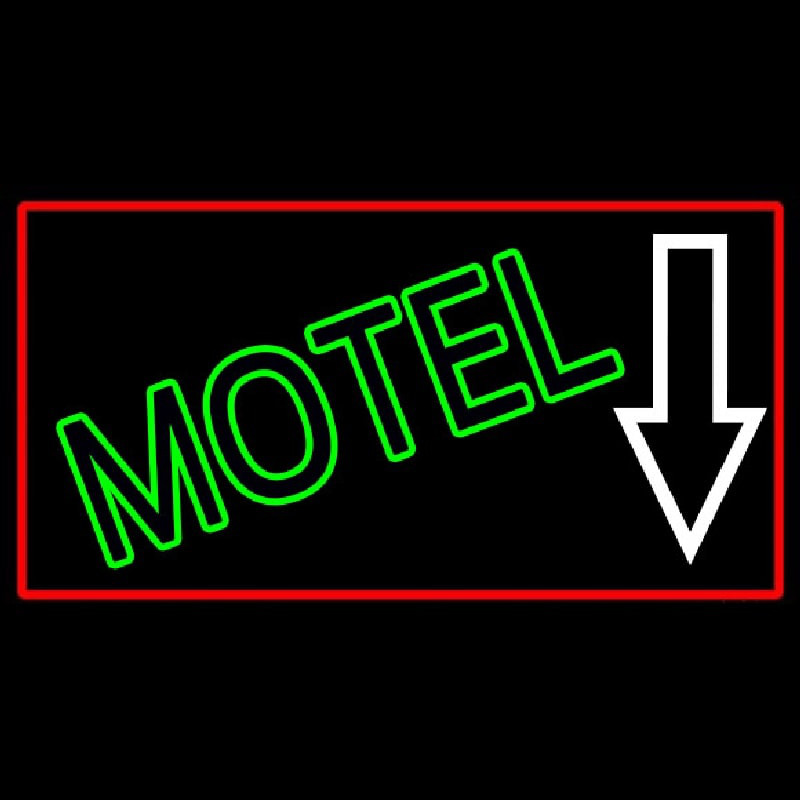 Motel With Down Arrow Neontábla