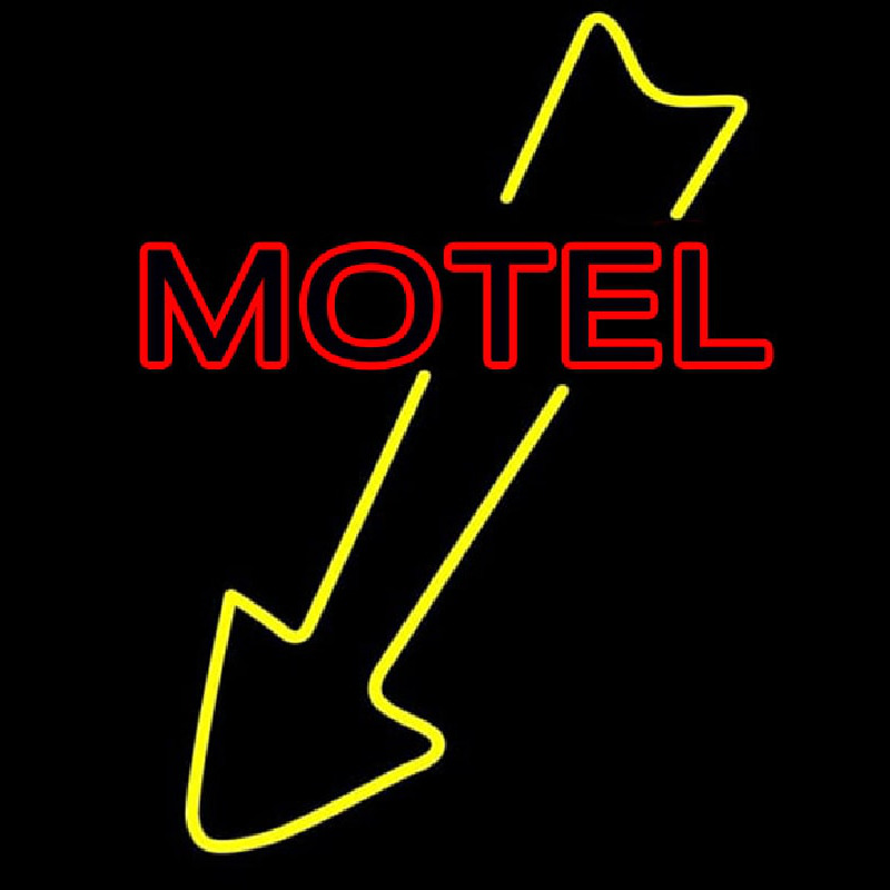 Motel With Down Arrow Neontábla