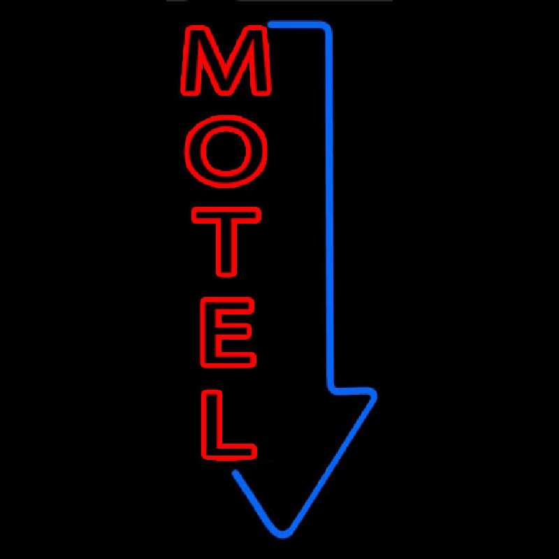 Motel With Down Arrow Neontábla