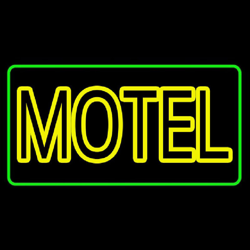 Motel With Green Border Neontábla