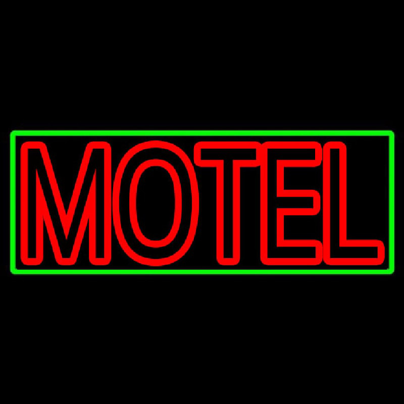 Motel With Green Border Neontábla