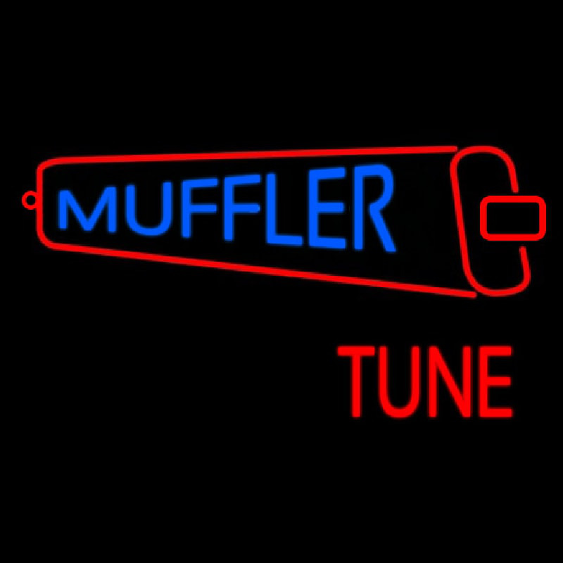 Muffler Tune With Red Logo Neontábla