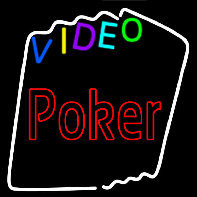 Multi Color Video Poker Neontábla