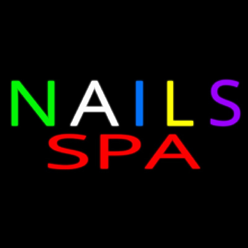 Multi Colored Nails Spa Neontábla