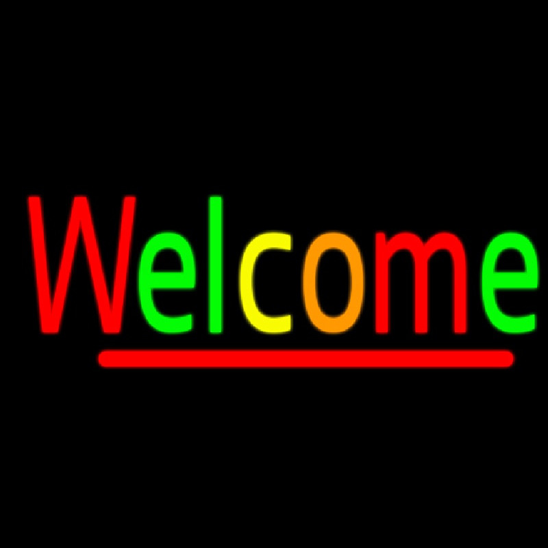 Multi Colored Welcome Neontábla