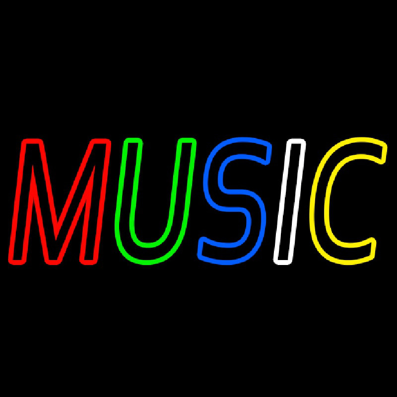 Multicolored Music Neontábla