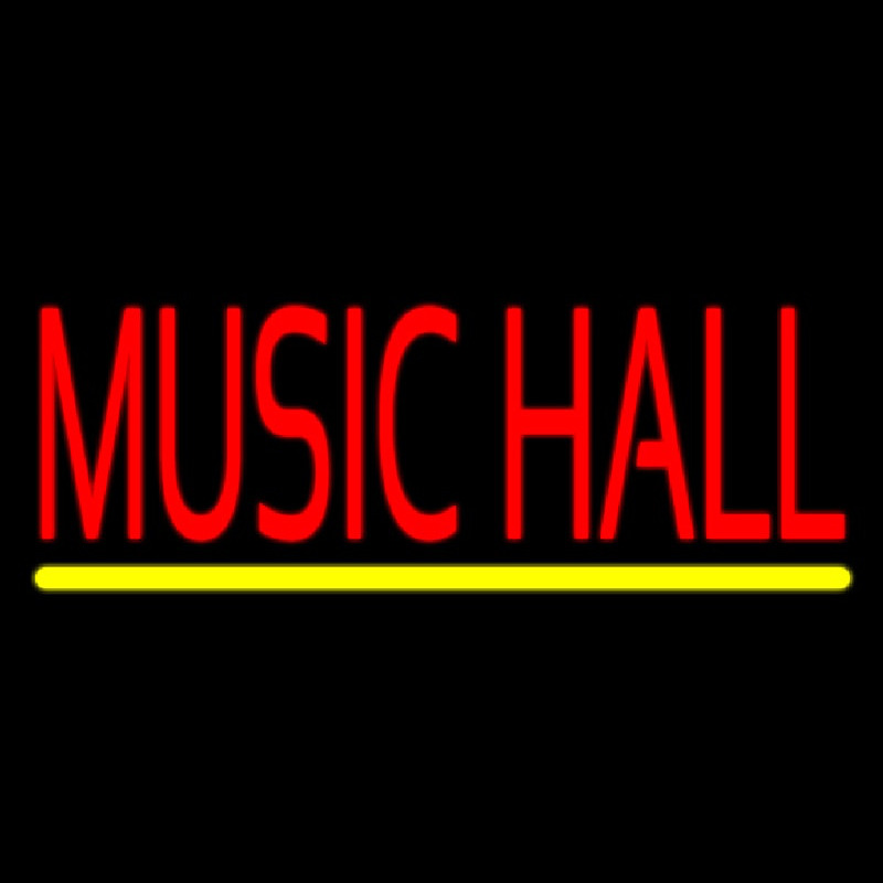 Music Hall White 2 Neontábla