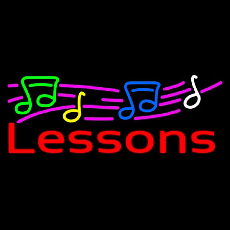 Music Lessons 1 Neontábla