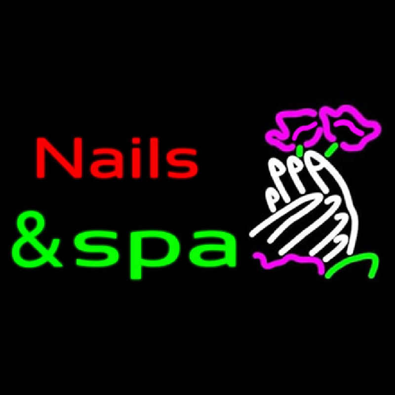 Nails And Spa Neontábla