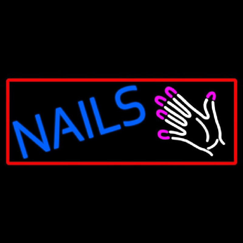 Nails With Hand Logo Neontábla