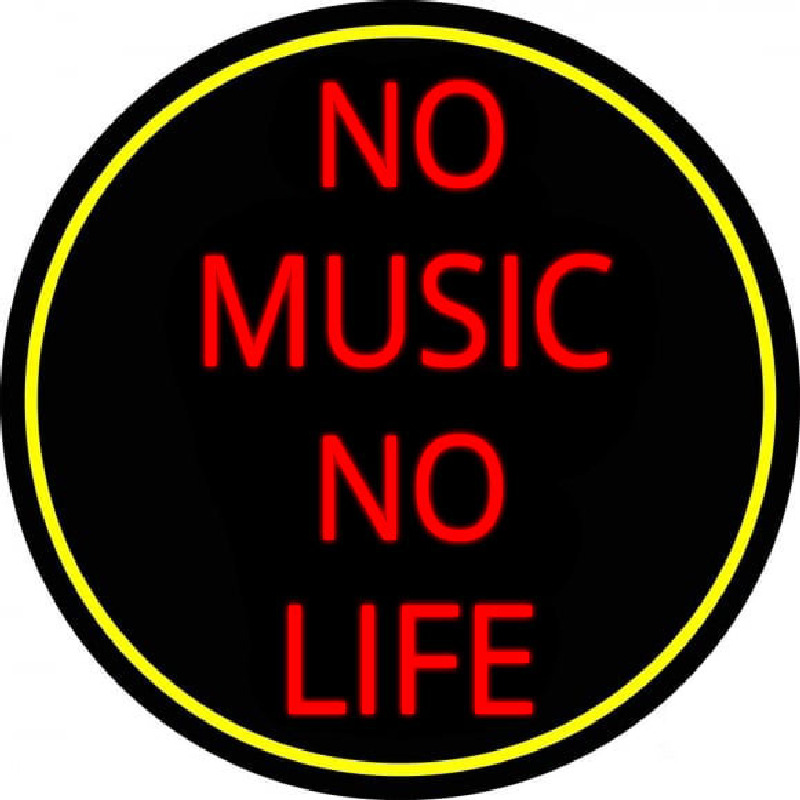 No Life No Music Neontábla