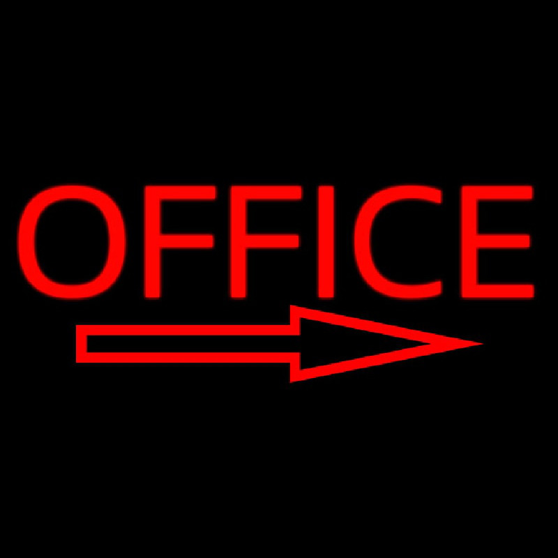 Office With Arrow Neontábla