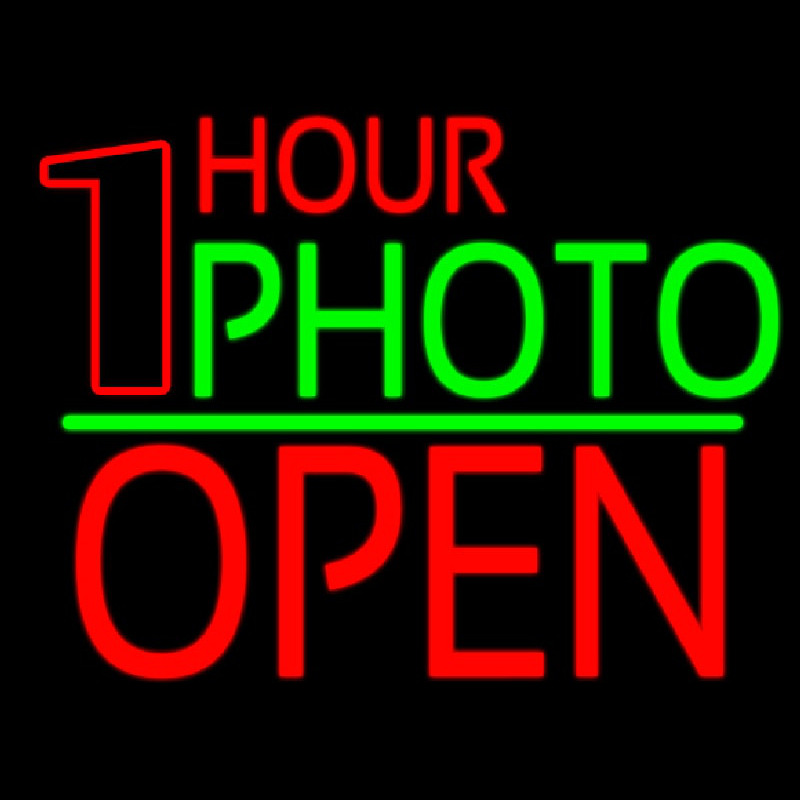 One Hour Photo Open 1 Neontábla