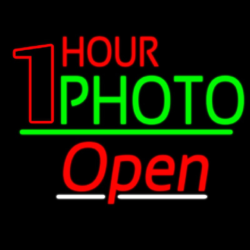 One Hour Photo Open 3 Neontábla