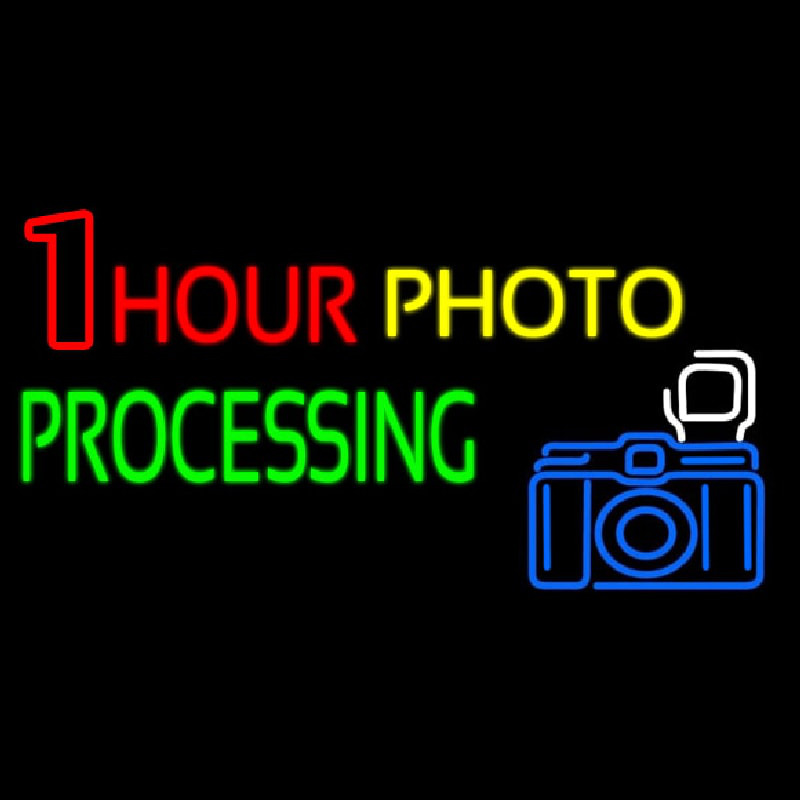 One Hour Photo Processing Neontábla