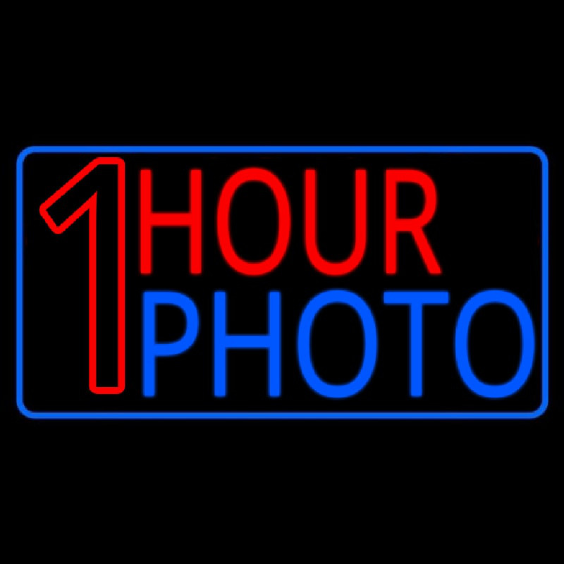 One Hour Photo With Border Neontábla