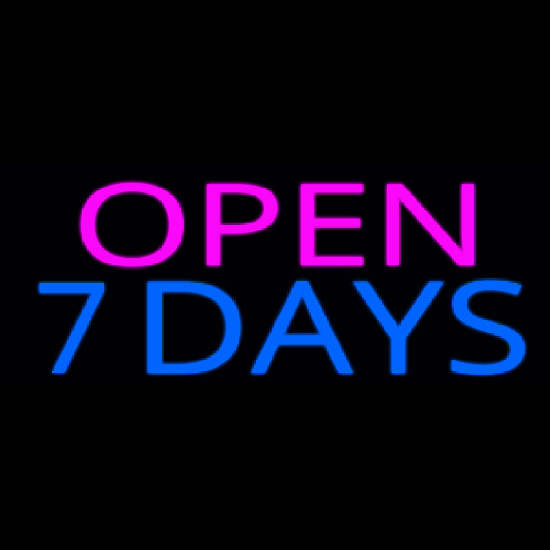 Open 7 Days Neontábla