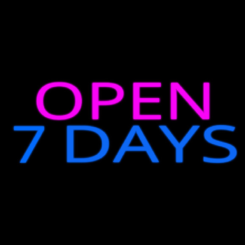 Open 7 Days Neontábla