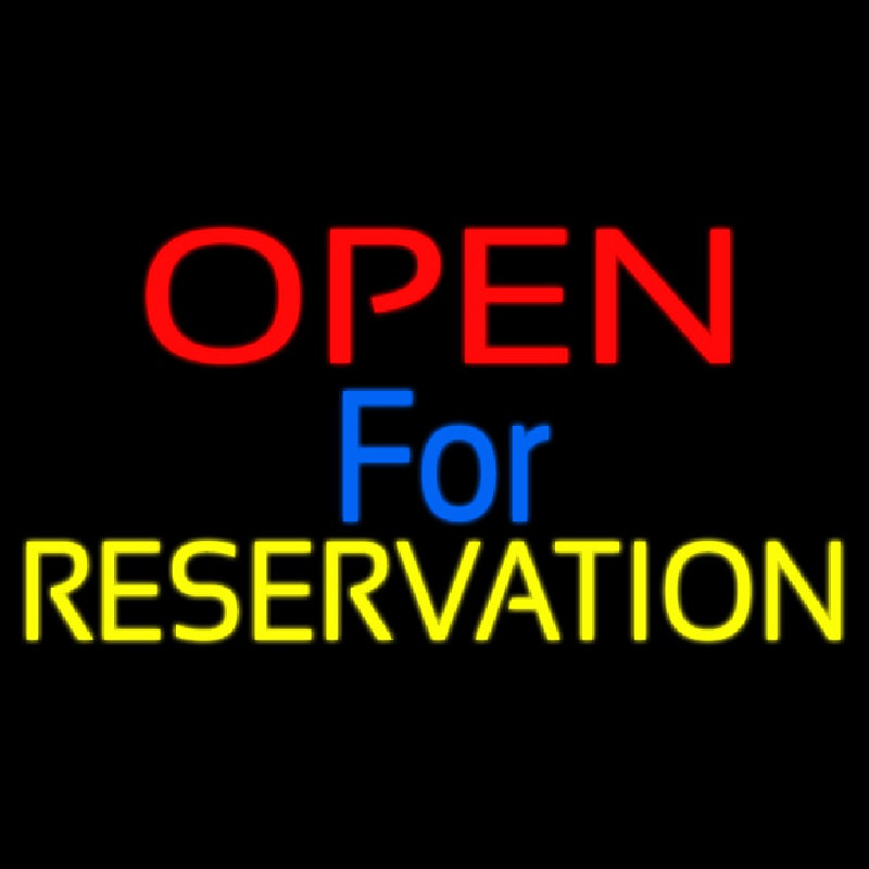 Open For Reservation 1 Neontábla