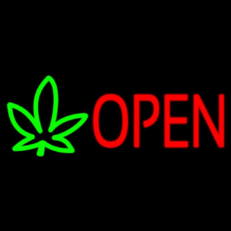 Open Leaf Logo Neontábla