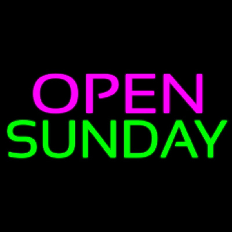 Open Sunday Neontábla