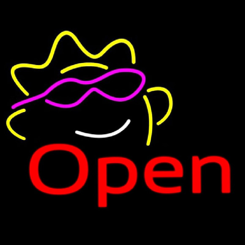 Open W Sun Logo Neontábla