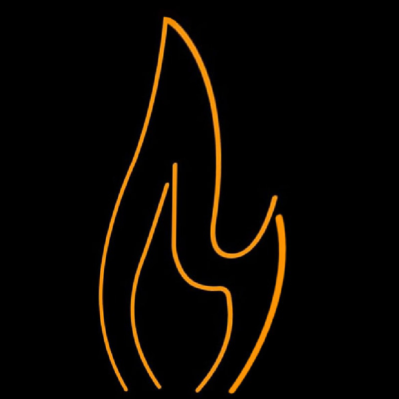 Orange Flame Logo Neontábla