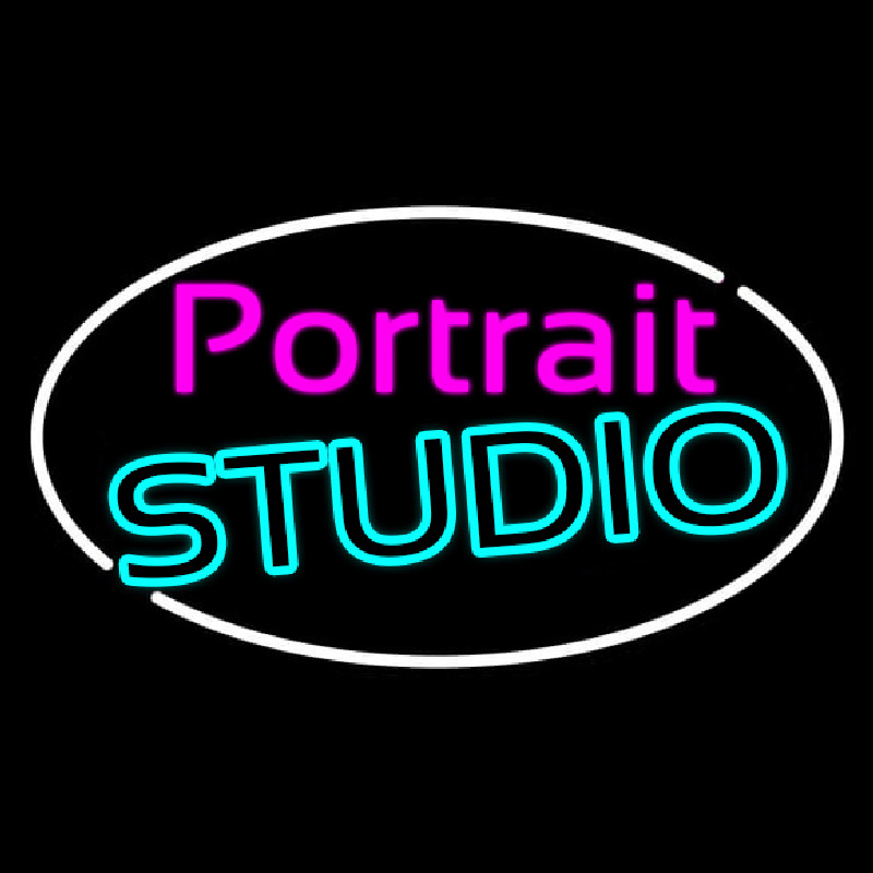 Oval Portrait Studio Neontábla