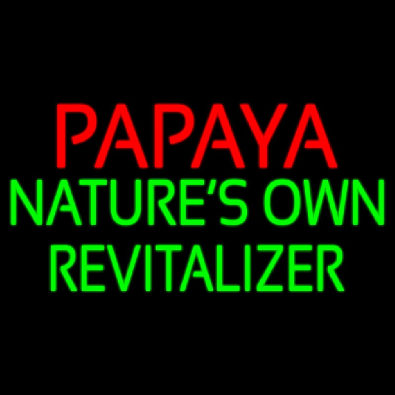 Papaya Natures Own Revitalize Neontábla