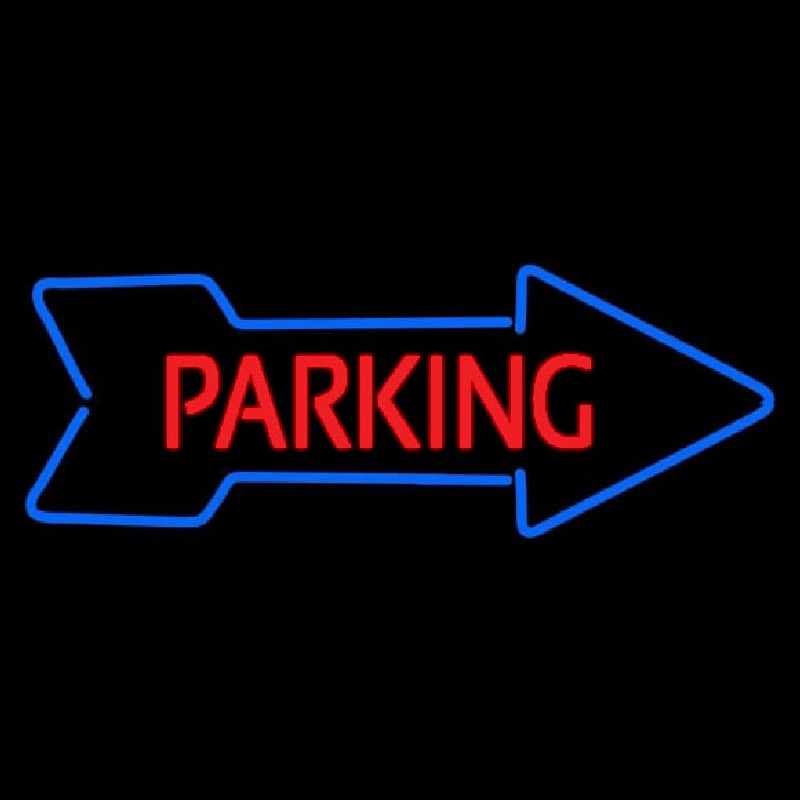 Parking With Arrow Neontábla