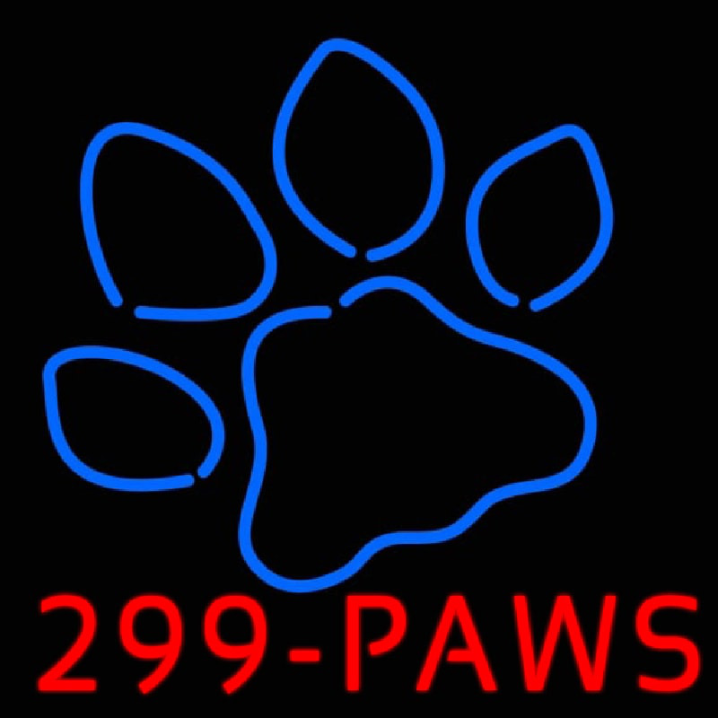 Paws With Logo Neontábla