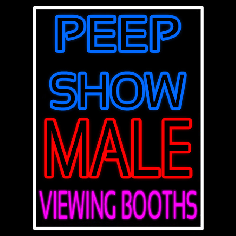 Peepshow Male Viewing Booth Neontábla