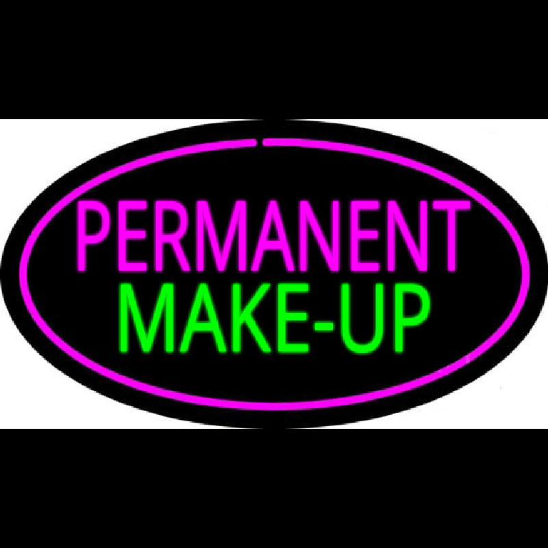 Permanent Make Up Oval Pink Neontábla