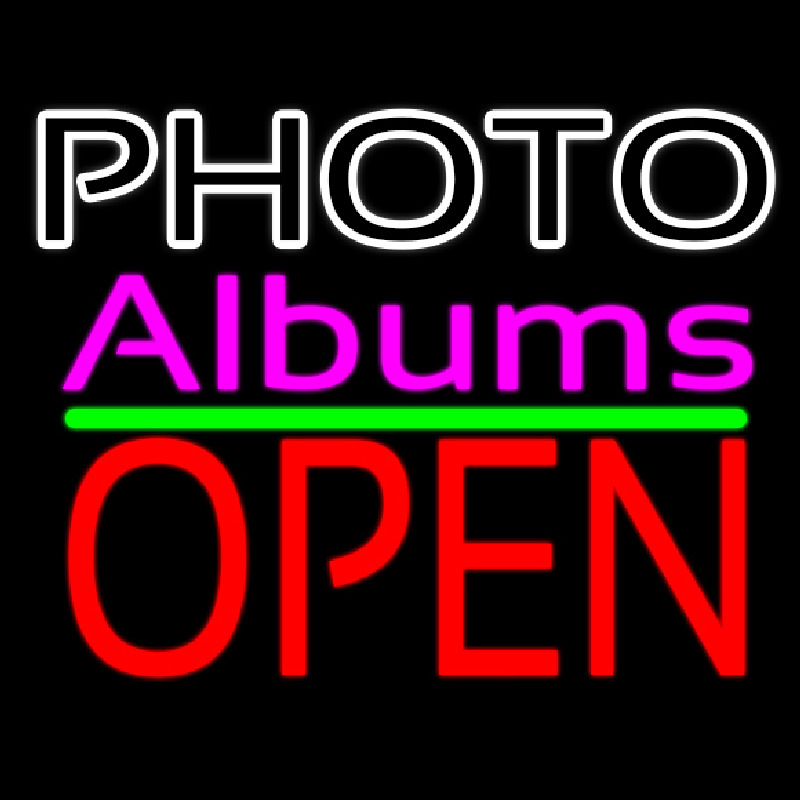 Photo Albums With Open 1 Neontábla