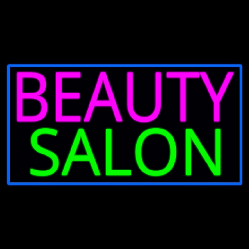 Pink Beauty Salon Green With Blue Border Neontábla