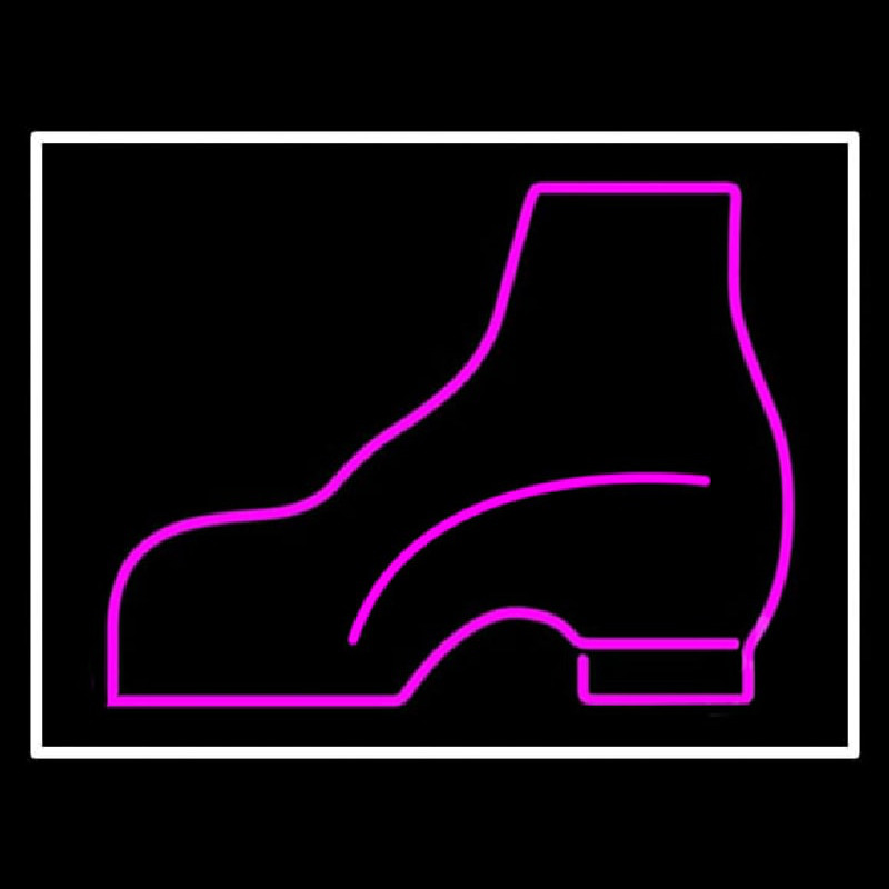 Pink Boots With Border Neontábla