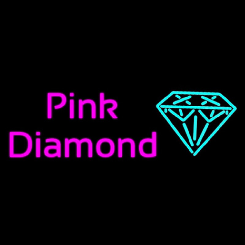 Pink Diamond Turquoise Logo Neontábla