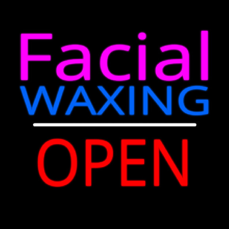 Pink Facial Wa ing Red Open Neontábla