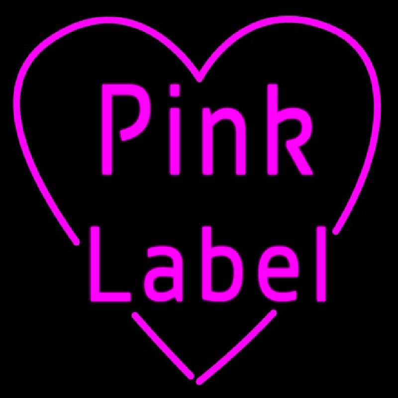 Pink Label Heart Neontábla