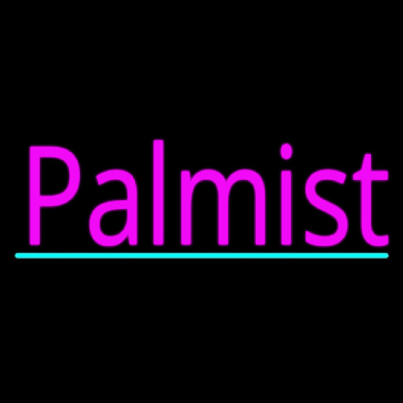 Pink Palmist With Turquoise Line Neontábla