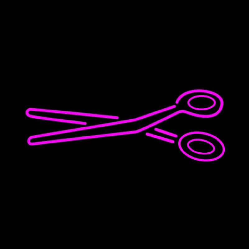 Pink Scissor Logo Neontábla